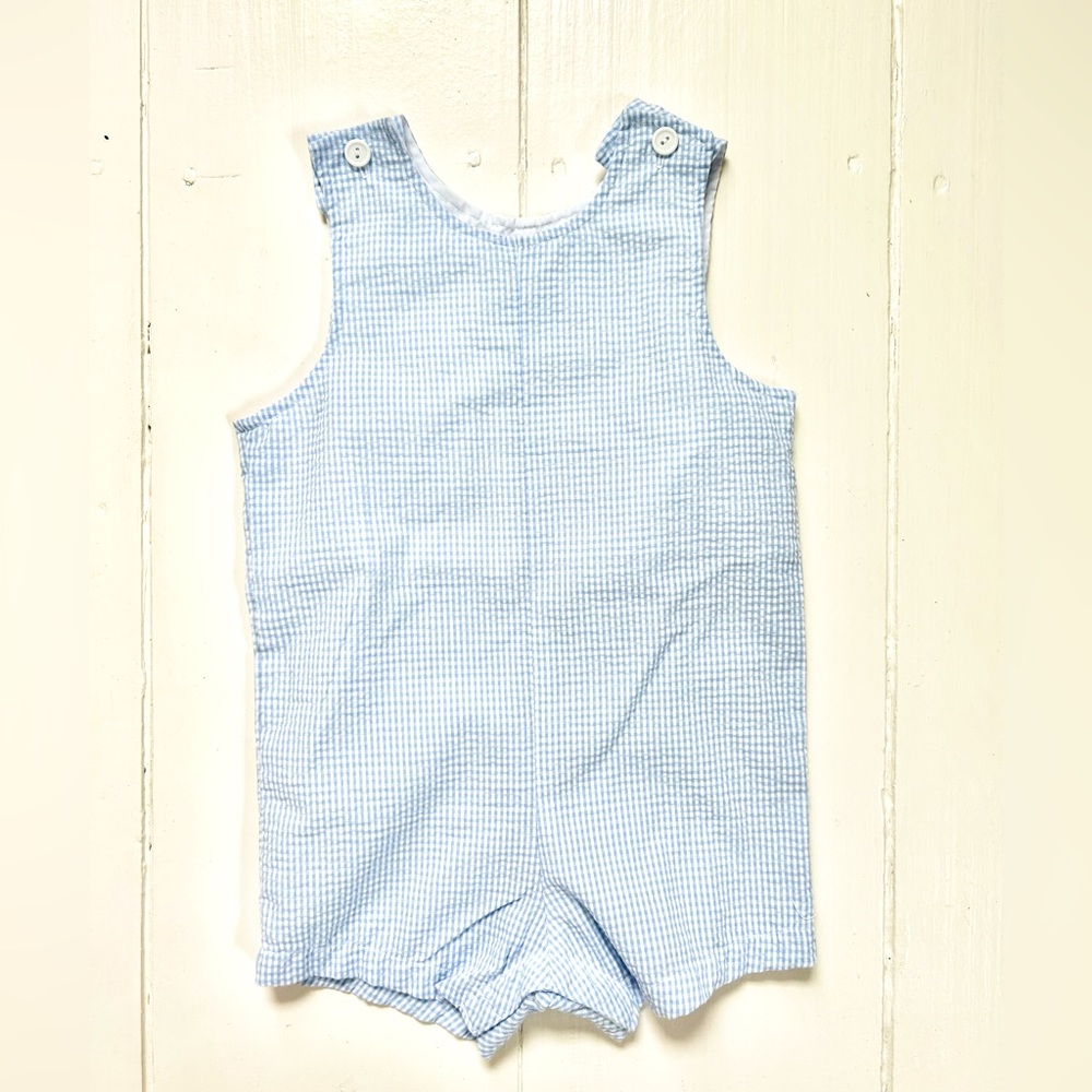 Toddler Boys 3T blue gingham seersucker Jon-Jon